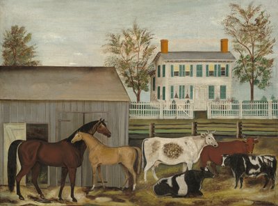 The Barnyard, late 19th century by Amizi Emmons Zeliff
